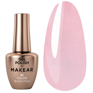 Гель-лак MAKEAR Pastel Princess 407 розовый с шиммером 8 мл - Фото №1