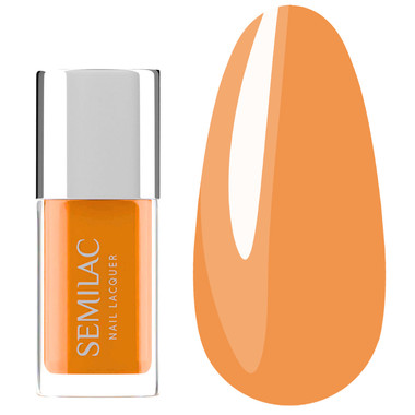 Классический лак для ногтей Semilac Nail Lacquer 121 Neon Orange 9 мл - Фото №1