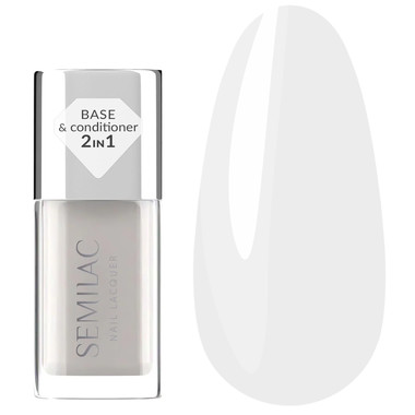 База для классического лака Semilac Nail Lacquer Smoothing Base 9 мл - Фото №1