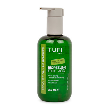 Ремувер для педикюра TUFI profi BioPeeling Fruit Acid для размягчения огрубевшей кожи стоп кислотный 250 мл (0330979) - Фото №1