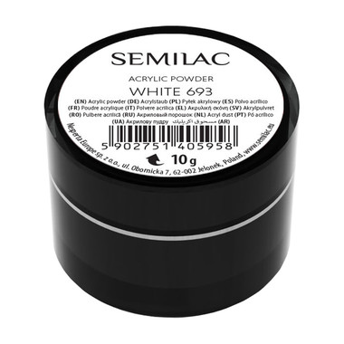 Акриловая пудра Semilac White 693 10 г