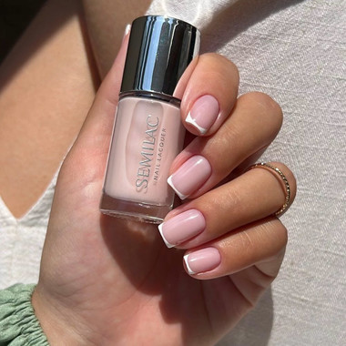 Classic nail polish Semilac Nail Lacquer 105 Delicate French 9 ml - Фото №5