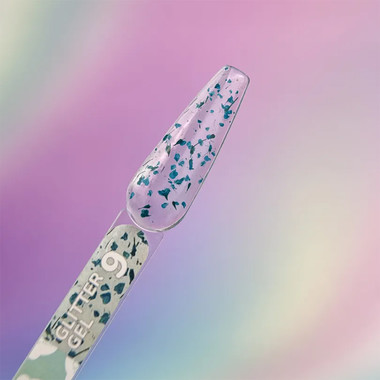 Гель для дизайна YOUARECUTE Glitter Gel 9 с синими сухоцветами 5 мл (469-5115-1450) - Фото №3