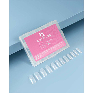 Upper forms Lunamoon Dual Nail Forms Short Classic Square (120 pcs) - Фото №4
