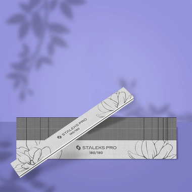 Straight mineral nail file Staleks EXPERT 20 180/180 grit (25 pcs) - Фото №2