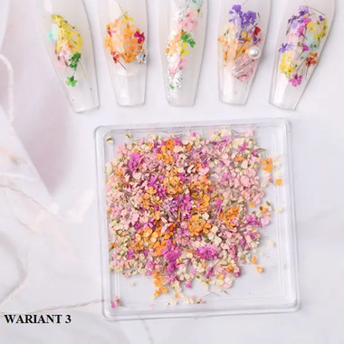 Dried flower nail art MANY BEAUTY in a box WARIANT 3 - Фото №2