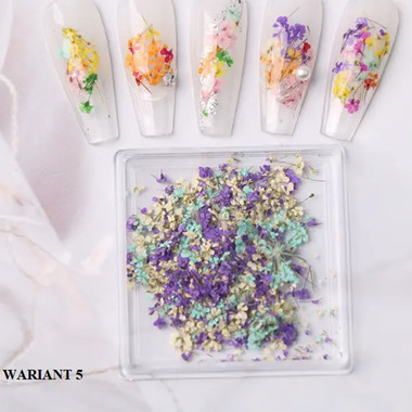 Dried flower nail art MANY BEAUTY in a box WARIANT 2 - Фото №2