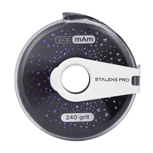 Сменный файл-лента чехол на пластиковой катушки (пончик) EXCLUSIVE STALEKS PRO 240 грит (6 м) - Фото №3