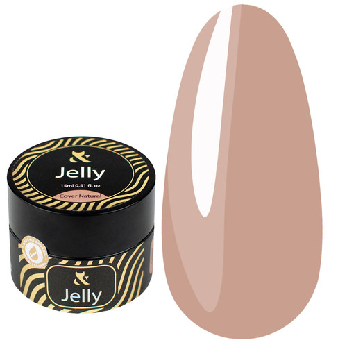Gel for extension FOX Jelly Cover Natural beige 15 ml - Фото №1