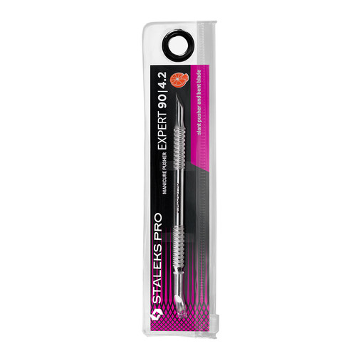 Manicure pusher Staleks EXPERT 90 TYPE 4.2 (slanted pusher + bent blade) - Фото №3