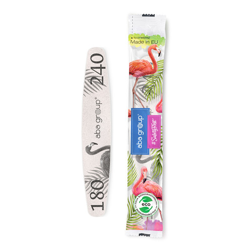 Nail file Safe package Aba Group ELIPSE 180/240 STANDARD - FLAMINGO - Фото №1