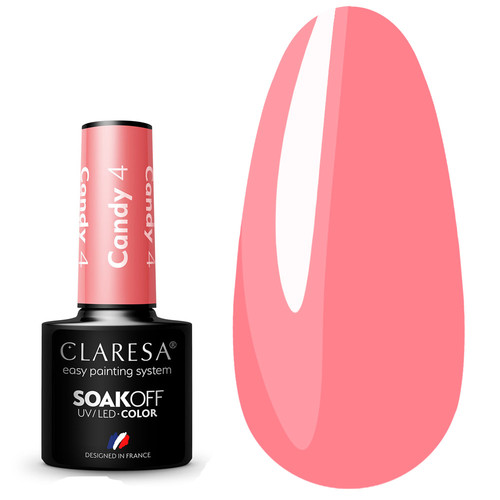 Лак для ногтей Claresa гибридный CANDY 4 розовый, 5г
