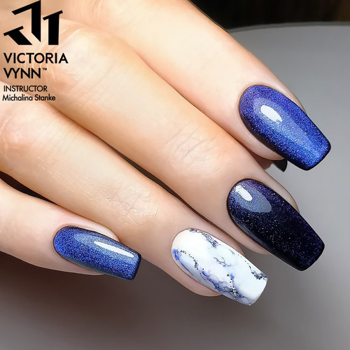Гель лак Victoria Vynn COLOR 233 Cat Eye Tanzanite сине-фиолетовый 8ml - Фото №2