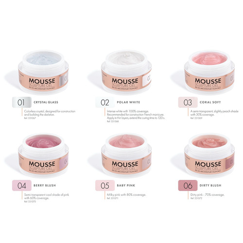 Гель для наращивания Victoria Vynn MOUSSE SCULPTURE GEL 01 Crystal Glass 50ml - Фото №3
