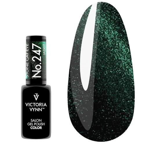 Гель лак Victoria Vynn COLOR 247 Cat Eye Jadeit изумрудный 8ml - Фото №1