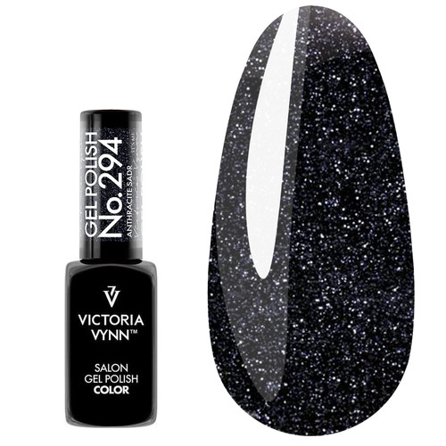 Гель лак Victoria Vynn COLOR SHIMMER 294 Anthracite Sadr темно-серый 8ml - Фото №1