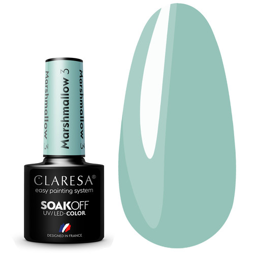 Лак гибридный Claresa MARSHMALLOW 3 пастельный синий, 5г