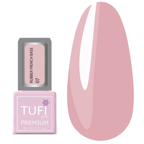 База TUFI profi PREMIUM Rubber French Base 007 черешенка 8 мл (0123392) - Фото №1