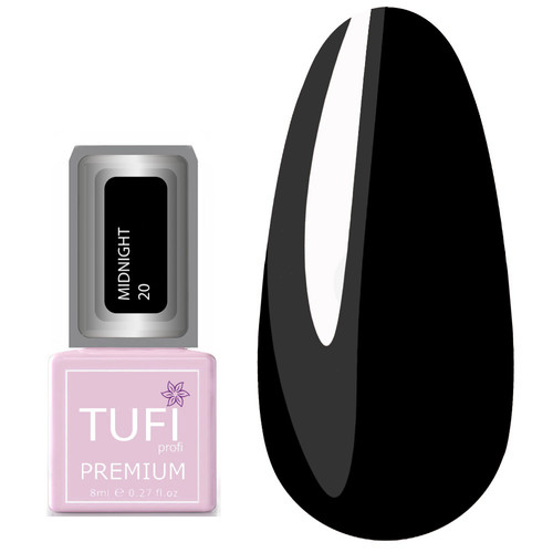 Гель-лак TUFI profi PREMIUM Midnight 20 черное затмение 8мл(0102638) - Фото №1