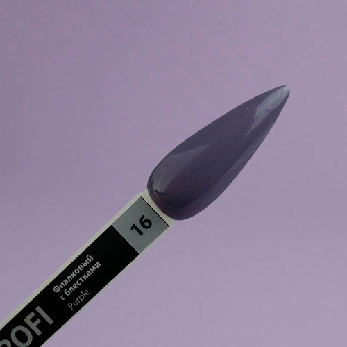 Гель-лак TUFI profi PREMIUM Purple 16 фиалковый с блестками 8мл (0102510) - Фото №3