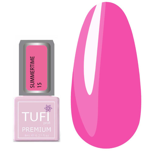 Гель-лак TUFI profi PREMIUM Summertime 15 фуксия 8мл (0102476) - Фото №1