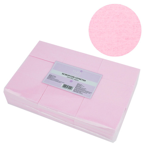 Lint-free napkins TUFI Profi PREMIUM  pink 4x6 cm 540 pcs (0104417) - Фото №1