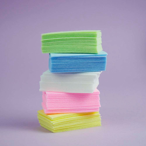 Lint-free napkins TUFI Profi PREMIUM  pink 4x6 cm 540 pcs (0104417) - Фото №4