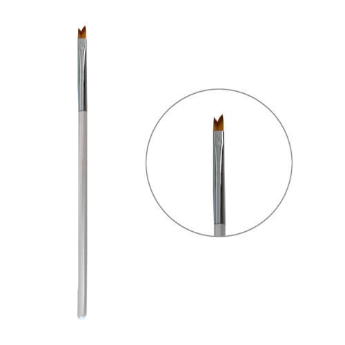 Brush HLD with white handle, shaped tip 1