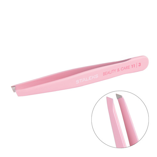 Пинцет для бровей Staleks BEAUTY & CARE 11 TYP 3 (широкие скошенные кромки)