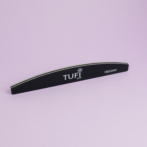 Half-round nail file TUFI profi  PREMIUM black 180/240, 17.8 cm 1 pc (0122156) - Фото №2