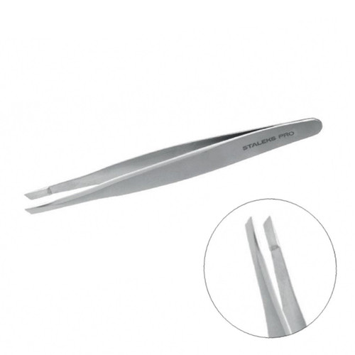Пинцет для бровей Staleks Pro Expert 20 Type 4 (узкие скошенные кромки)