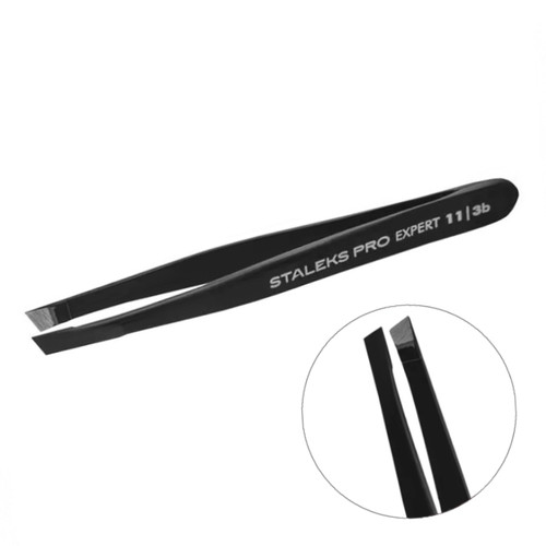 Пинцет для бровей Staleks Pro EXPERT 11 TYPE 3 (широкие скошенные кромки)