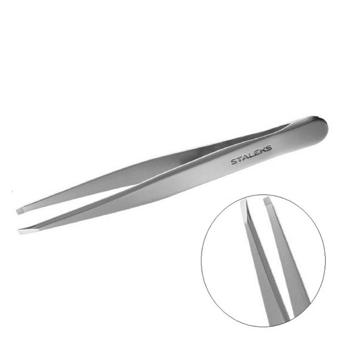 Пинцет для бровей Staleks Beauty & Care 10 Type 2 (узкие прямые кромки)