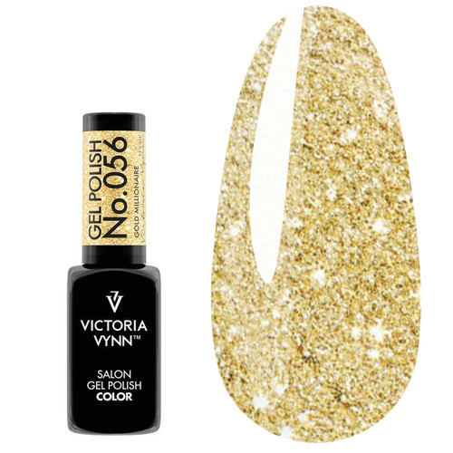Гель лак Victoria Vynn COLOR GLITTER 056 Gold Millionaire золотой 8ml - Фото №1