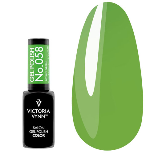 Гель лак Victoria Vynn COLOR NEON 058 Totally Green чистый зеленый 8ml - Фото №1