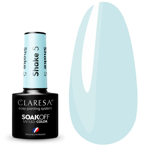 Claresa Гель лак SHAKE 5 нежный голубой, 5г