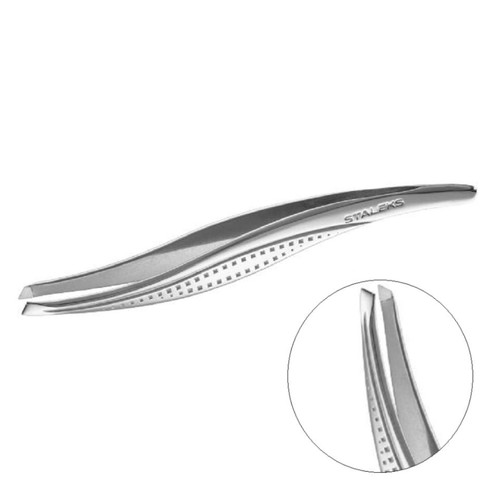 Пинцет для бровей Staleks CLASSIC 12 TYPE 3 (широкие скошенные кромки)
