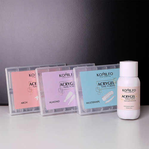 Upper forms for nail extension Komilfo (false nails) almond 120 pcs (456063) - Фото №5
