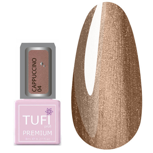 Гель-лак TUFI profi PREMIUM Cappuccino 04 медный 8мл (0102586) - Фото №1