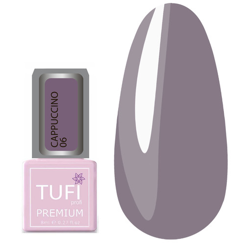 Гель-лак TUFI profi PREMIUM Cappuccino 06 фиолетово-серый 8мл (0102588) - Фото №1