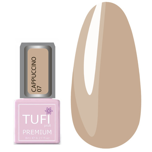 Гель-лак TUFI profi PREMIUM Cappuccino 07 ореховый 8мл (0102589) - Фото №1