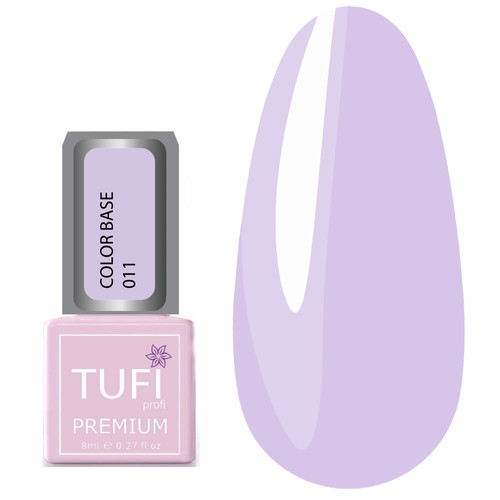 Цветная база TUFI profi PREMIUM Color Base 011 полупрозрачная чайная роза 8 мл (0103711) - Фото №1