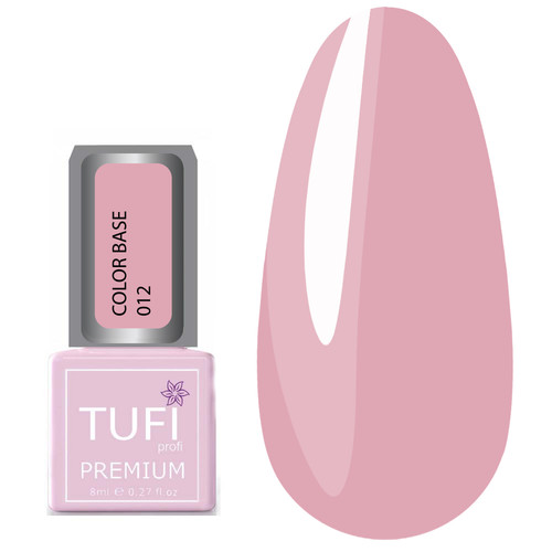 Цветная база TUFI profi PREMIUM Color Base 012 полупрозрачная песиковый 8 мл (0103859) - Фото №1