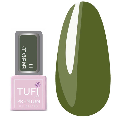 Гель-лак TUFI profi PREMIUM Emerald 11 оливка 8мл (0102530) - Фото №1