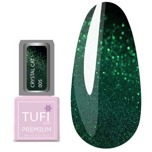 Гель-лак TUFI profi PREMIUM Crystal Cat 05 изумруд 8 мл (0100512) - Фото №1