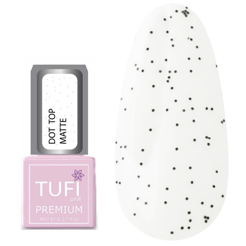 Топ TUFI profi PREMIUM Dot Top Matte матовый с мелкой крошкой 8 мл (0103868) - Фото №1