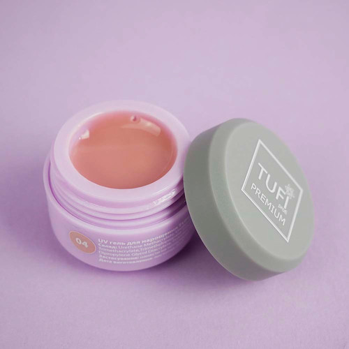 UV nail extension gel TUFI profi PREMIUM Gel 04 Cover Light 5 g (0105934) - Фото №3