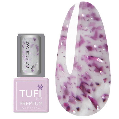 База TUFI profi PREMIUM Lovely Foil Base с фольгой 04 зефирка 8 мл (0196360) - Фото №1