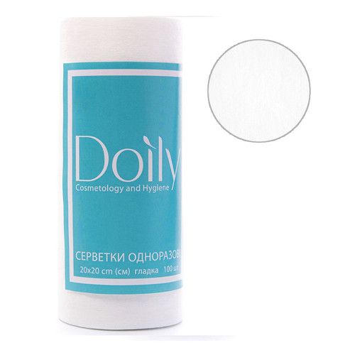 Одноразовые салфетки в рулоне Doily® 20х20 см спанлейс 100 шт/рул - Фото №1