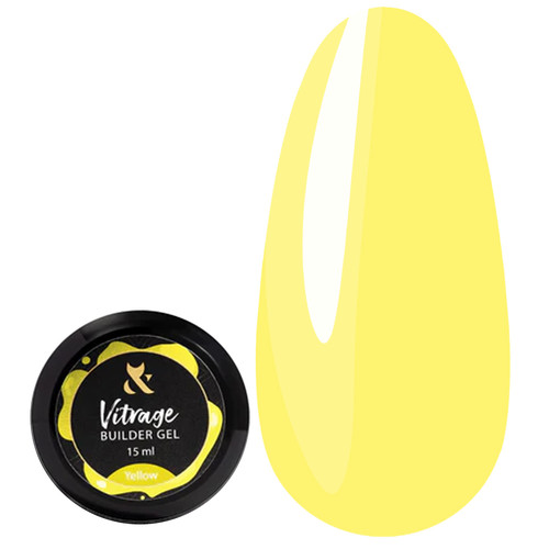 Gel FOX Vitrage Builder gel Yellow, 15 ml